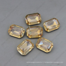 Or Sh Octagon lâche cristal strass pierre pour le vêtement